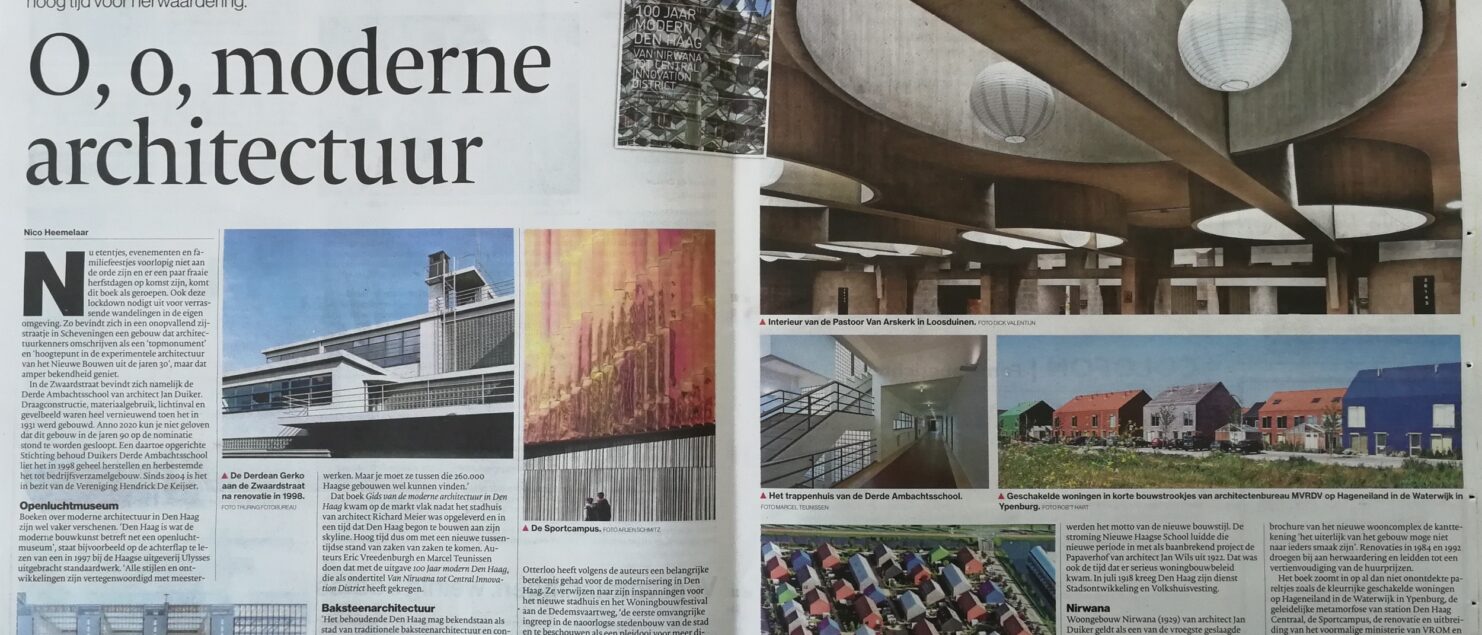 artikel over moderne architectuur in Den Haag in AD